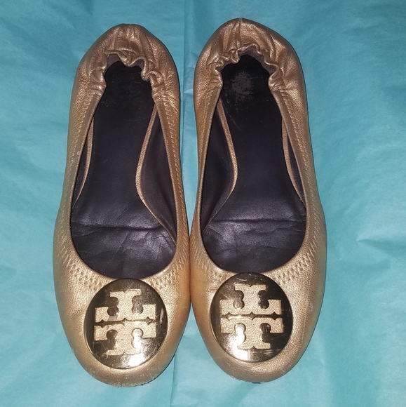 Tory Burch Shoes - GUC Tory Burch Gold Flats*FINAL UNLESS BUNDLED*